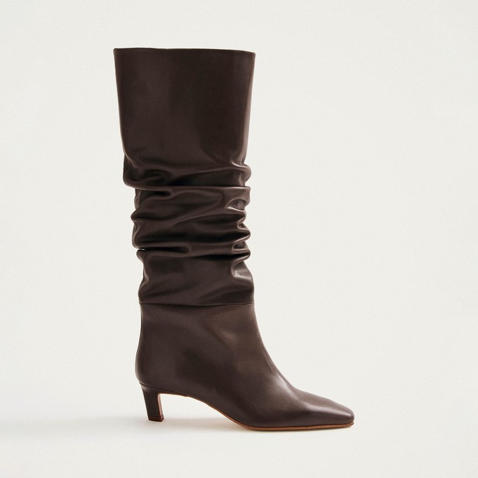 Kalila Brown Leather Boots from Alohas