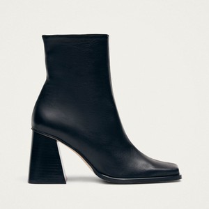 South Black Leather Ankle Boots from Alohas