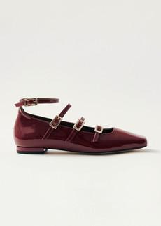 Luke Onix Wine Burgundy Leather Ballet Flats via Alohas