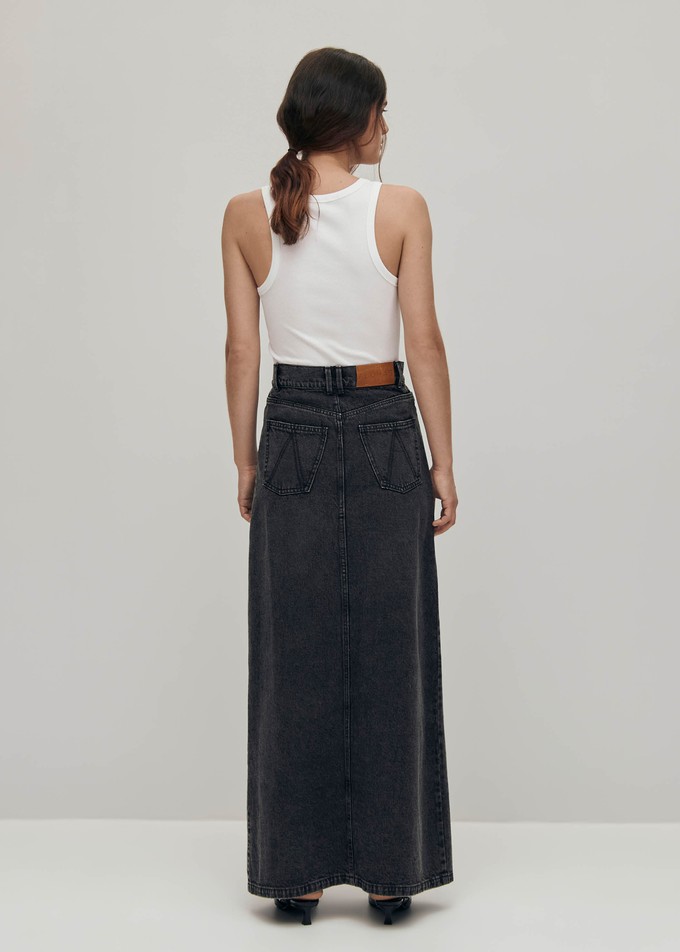 Mariana Black Denim Skirt from Alohas