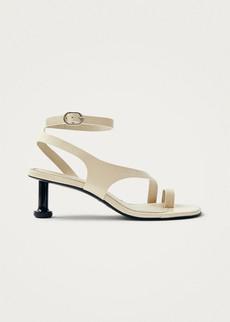 Miquela Onix Cream Leather Sandals via Alohas