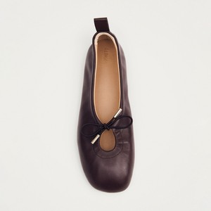 Rosalind Brown Leather Ballet Flats from Alohas