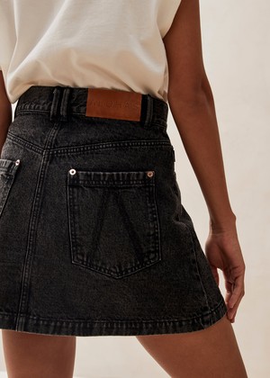 Boston Black Denim Skirt from Alohas