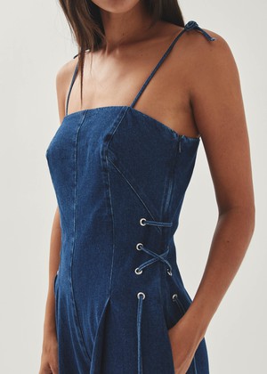 Tania Blue Denim Jumpsuit from Alohas