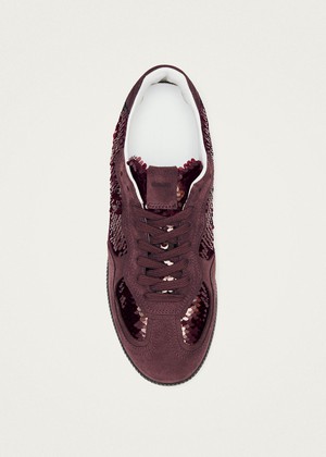 Tb.490 Glint Burgundy Leather Sneakers from Alohas