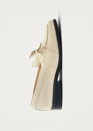 Amour Cream Leather Loafers from Alohas