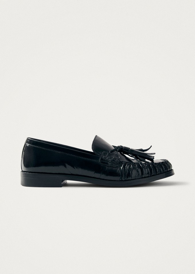 Marietta Onix Black Leather Loafers from Alohas