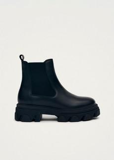 Berenice Black Leather Ankle Boots via Alohas