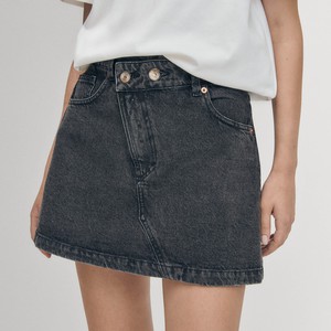 Boston Black Denim Skirt from Alohas