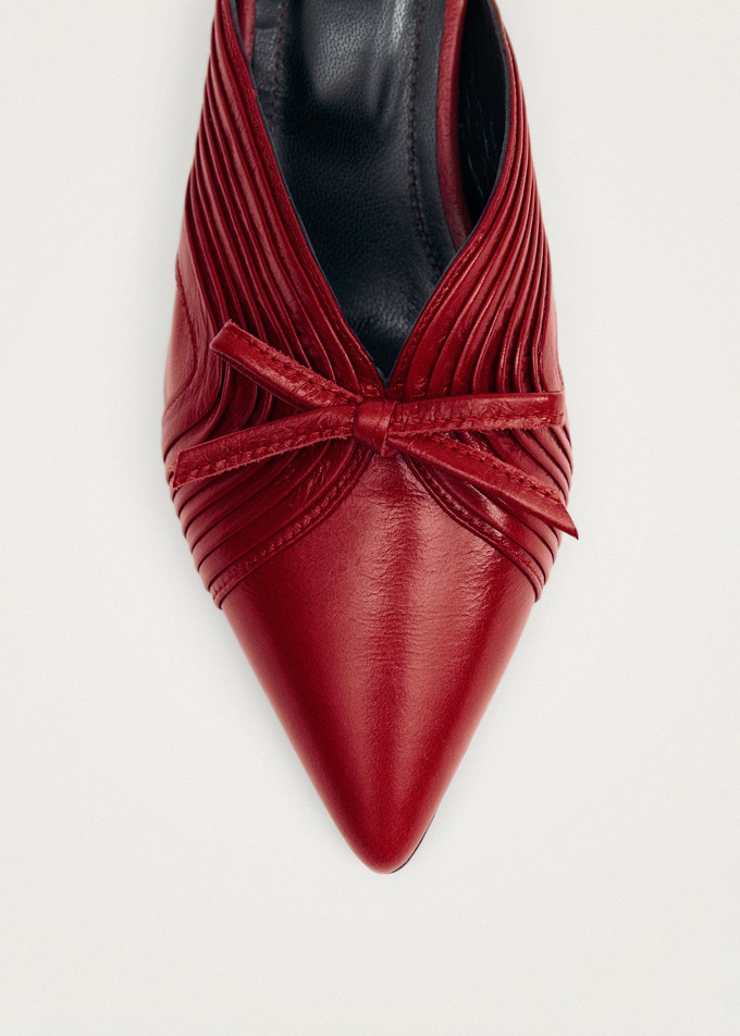 Gayle Red Leather Mules from Alohas