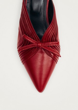 Gayle Red Leather Mules from Alohas