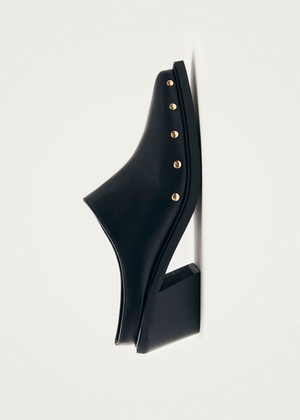 Lorenzo Black Leather Mules from Alohas