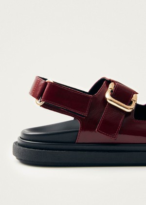 Harper Onix Burgundy Leather Sandals from Alohas