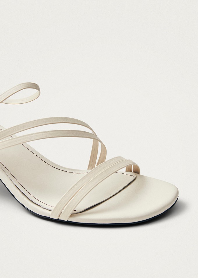 Curly Cream Leather Sandals from Alohas