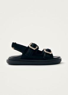 Harper Soft Black Leather Sandals via Alohas