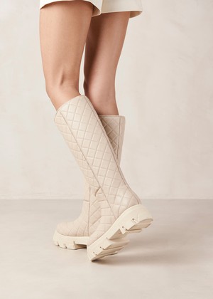 Katiuska Goal Digger Cream Leather Boots from Alohas