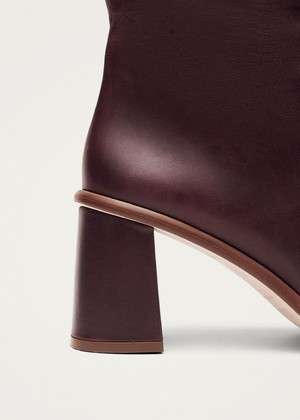 West Cape Wine Burgundy Leather Ankle Boots from Alohas