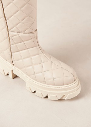 Katiuska Goal Digger Cream Leather Boots from Alohas