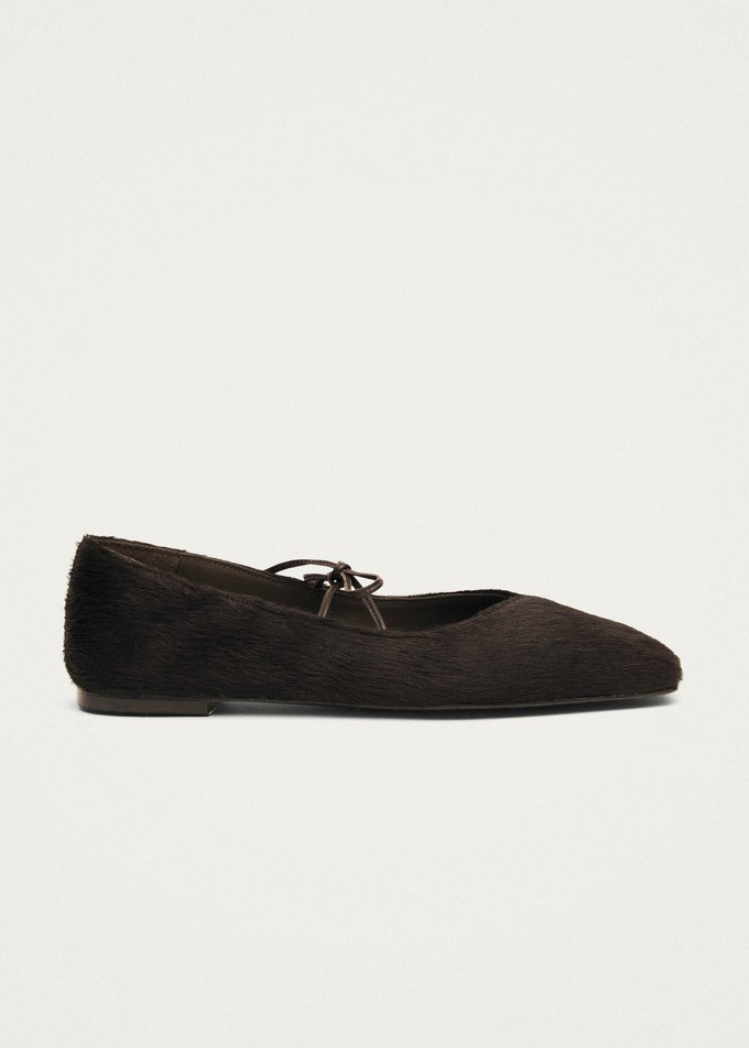 Sway Soft Brown Leather Ballet Flats from Alohas