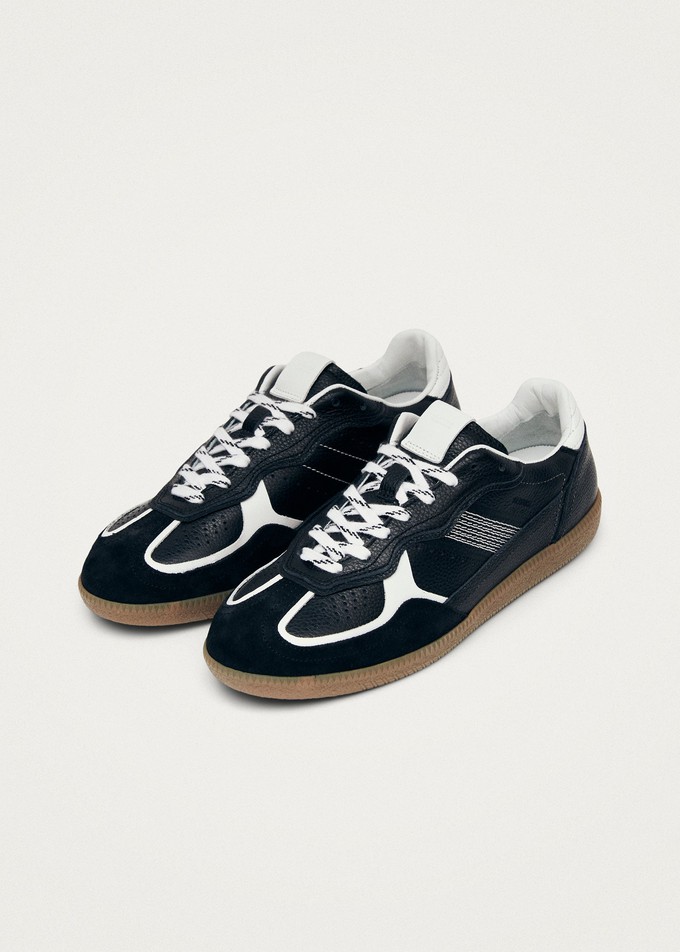 Tb.490 Rife Grain Black & White Leather Sneakers from Alohas