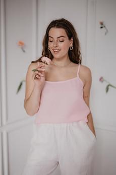 Linen top Hilo in Cotton Candy via AmourLinen