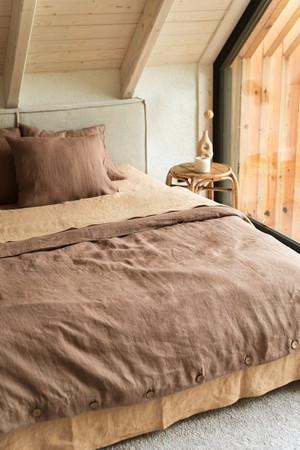 Linen duvet cover in Rosy Brown from AmourLinen