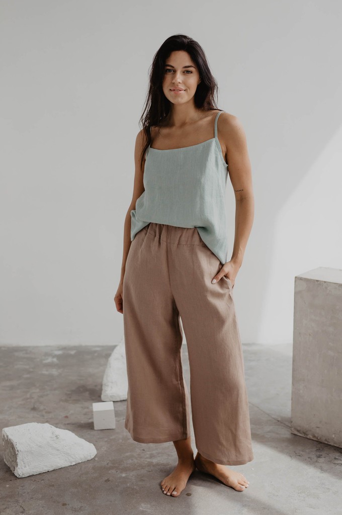 Linen pants Tokyo L Rosy Brown from AmourLinen