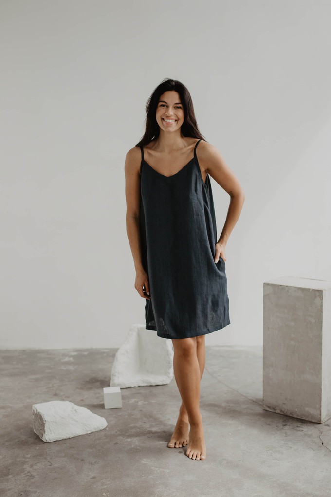 Linen slip dress ZOE from AmourLinen