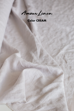 Odense casual linen shirt ODENSE M Cream from AmourLinen