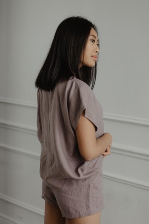 Short sleeve pyjama set CLOUD NINE from AmourLinen