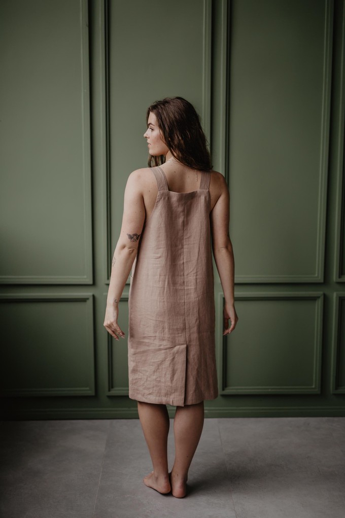 Linen apron dress JADE from AmourLinen