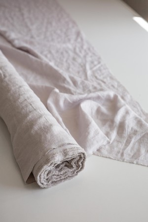 Cream 95" / 240 cm linen fabric from AmourLinen