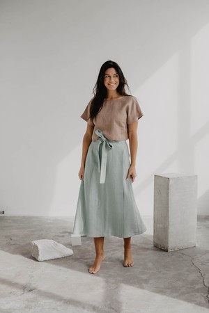 Linen wrap skirt IRIS from AmourLinen