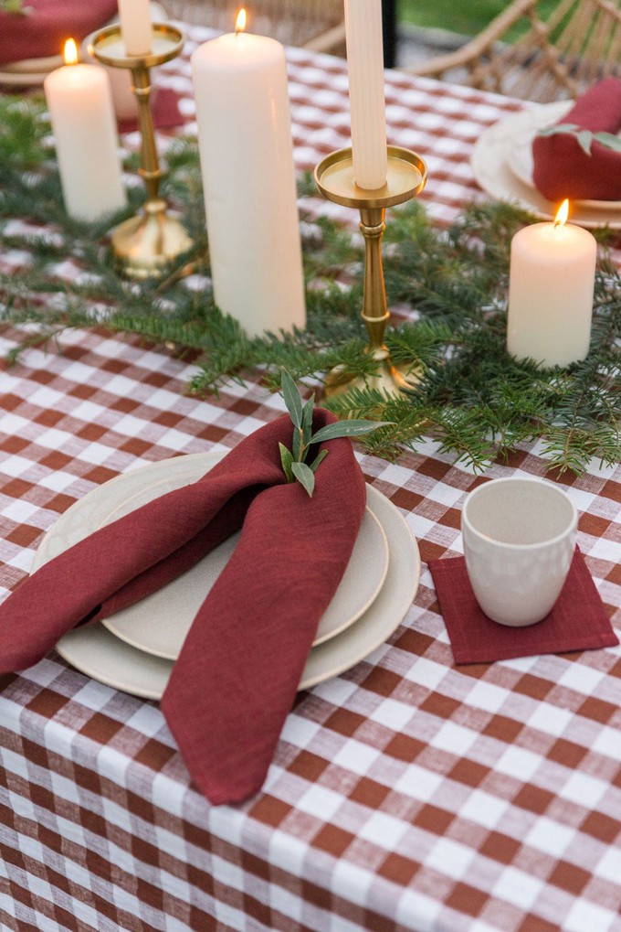 Linen napkins set of 2 in Terracotta from AmourLinen