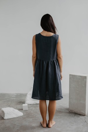 Linen sleeveless summer dress HAZEL from AmourLinen