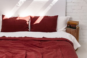 Linen pillowcase in Terracotta from AmourLinen