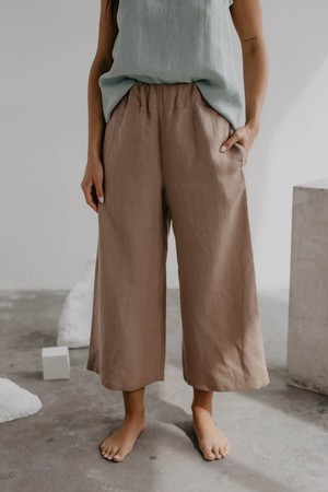 Linen pants Tokyo L Rosy Brown from AmourLinen