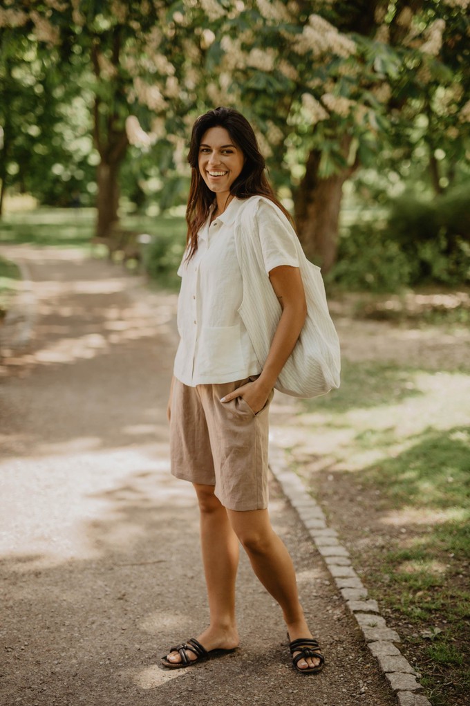 Long linen shorts MATILDA from AmourLinen