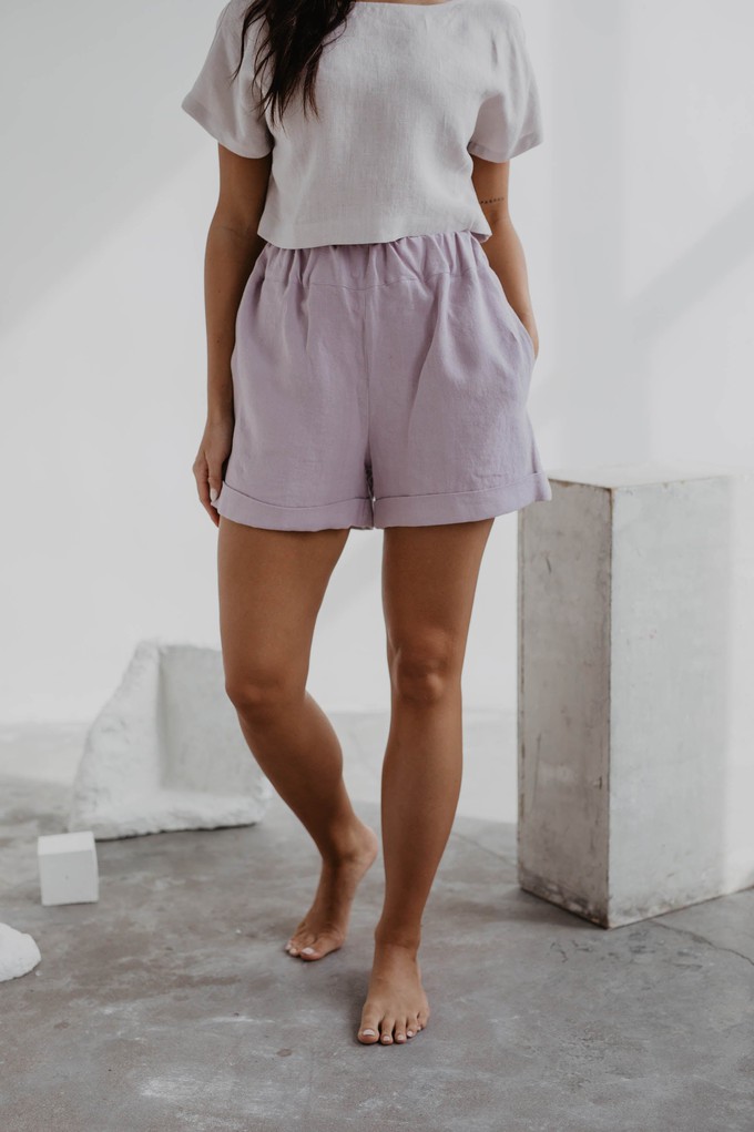 Linen shorts MIA in Dusty Rose from AmourLinen