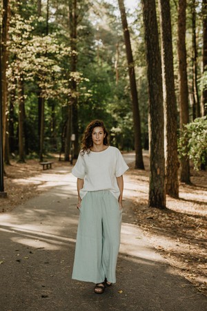 Wide linen pants ISABELLA from AmourLinen