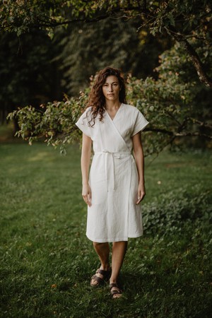 Linen wrap dress Rome from AmourLinen