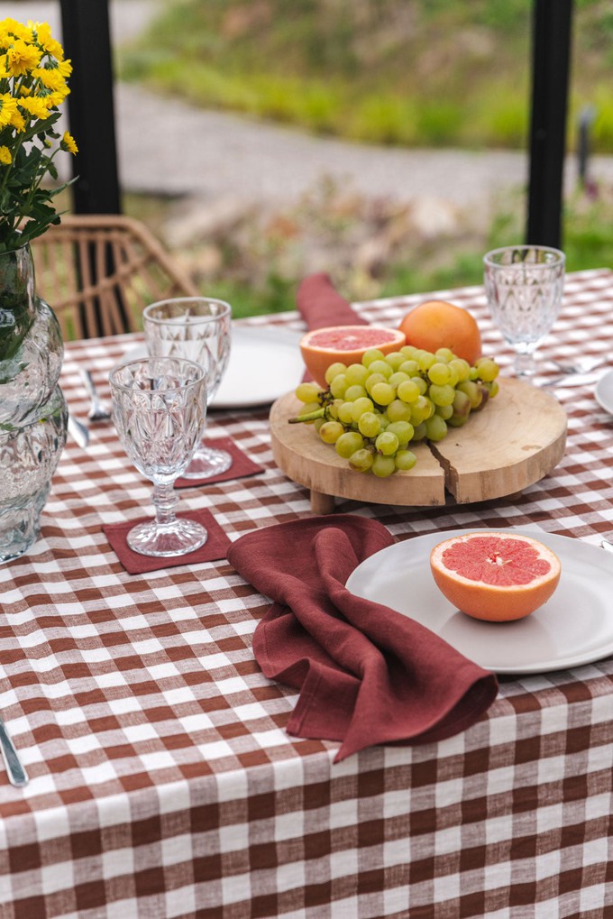 Linen placemats set of 2 in Terracotta from AmourLinen