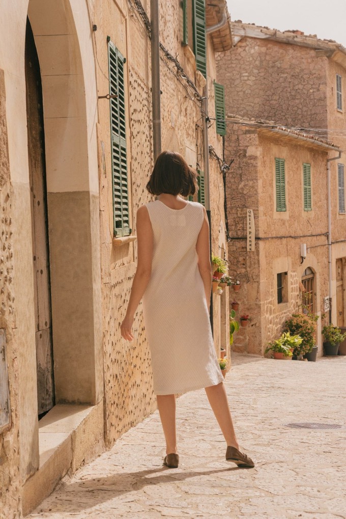 INES slip midi linen dress from AmourLinen