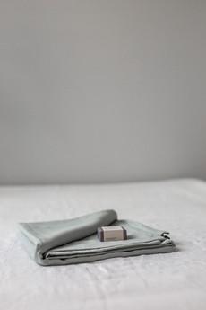 Linen flat sheet in Sage Green via AmourLinen