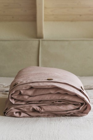 Linen duvet cover in Dusty Rose from AmourLinen