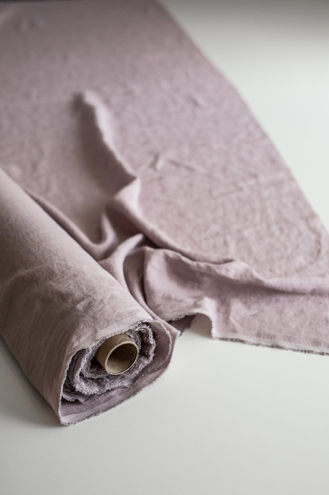 Dusty Rose 95" / 240 cm linen fabric from AmourLinen