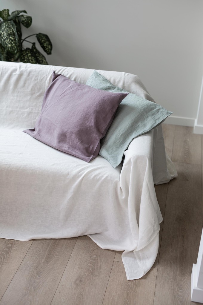 Linen couch cover from AmourLinen