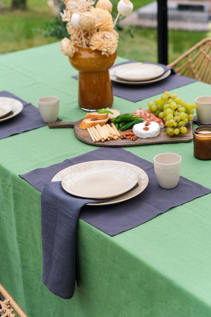 Linen napkins set of 2 in Charcoal from AmourLinen