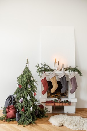 Linen Christmas stocking from AmourLinen