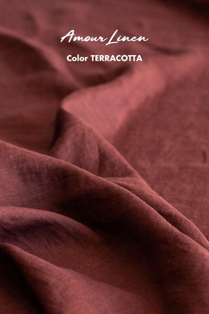 Linen top ATLAS in Terracotta | sale from AmourLinen